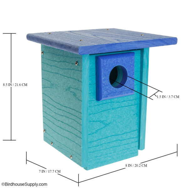 Woodlink Going Green Bluebird House - Blue