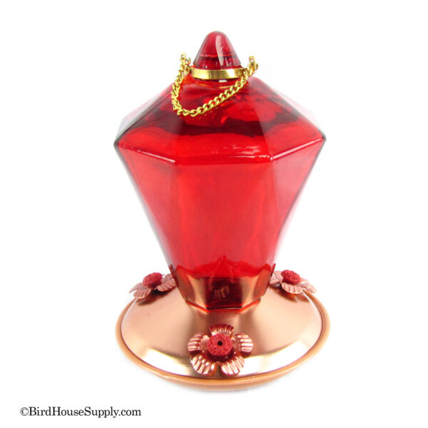 Woodlink Ruby Glass and Copper Hummingbird Feeder