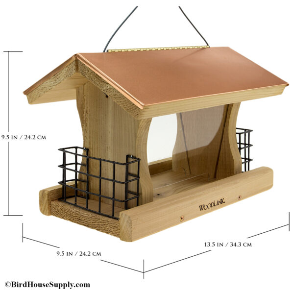 Woodlink Coppertop Ranch-Style Bird Feeder with Suet Cages