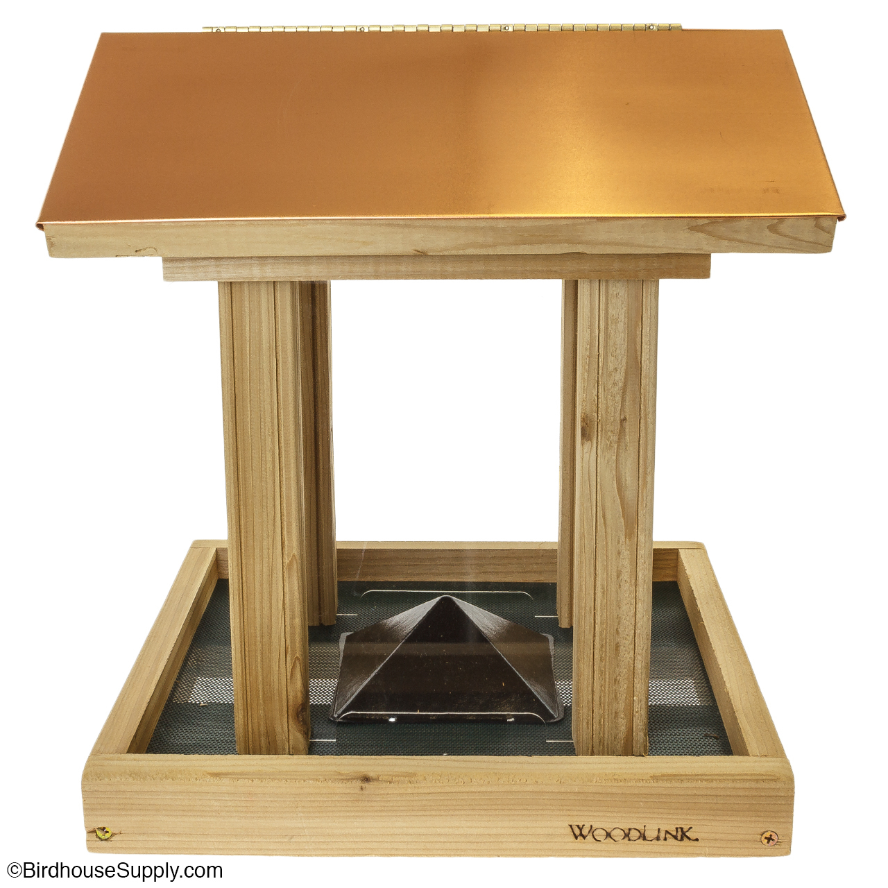 Woodlink Coppertop Hopper Bird Feeder Cedar