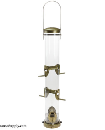 Aspects Antique Brass Nyjer Feeder with Quick Clean Base - Large