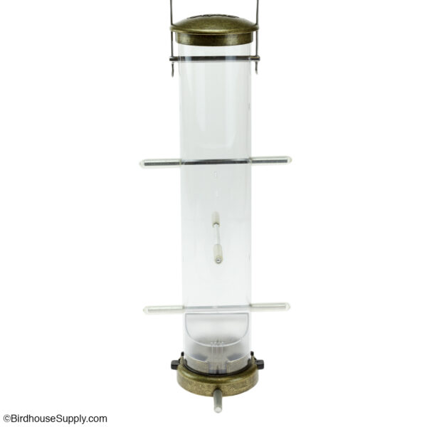 Aspects Thistle Feeder in Antique Brass with Quick Clean Base