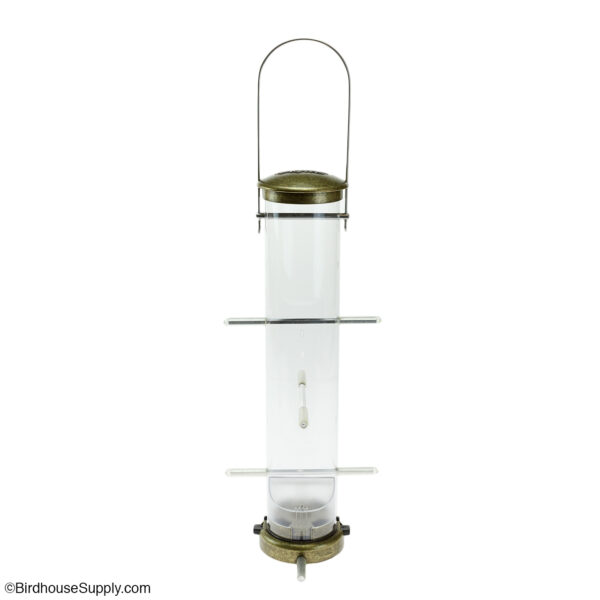 Aspects Thistle Feeder in Antique Brass with Quick Clean Base