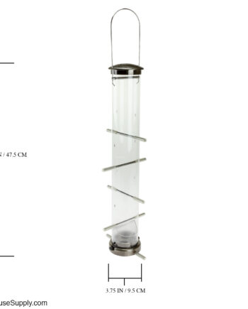 Aspects Thistle Seed Feeder in Brushed Nickel - Large