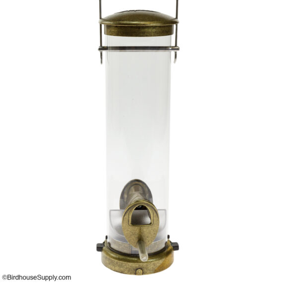 Aspects Antique Brass Tube Feeder with Quick Clean Base