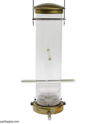 Aspects Antique Brass Thistle Tube Feeder with Quick Clean Base