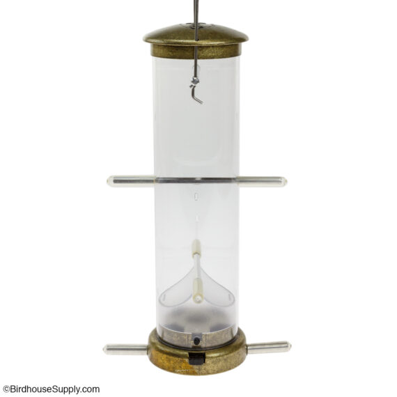 Aspects Antique Brass Thistle Tube Feeder with Quick Clean Base
