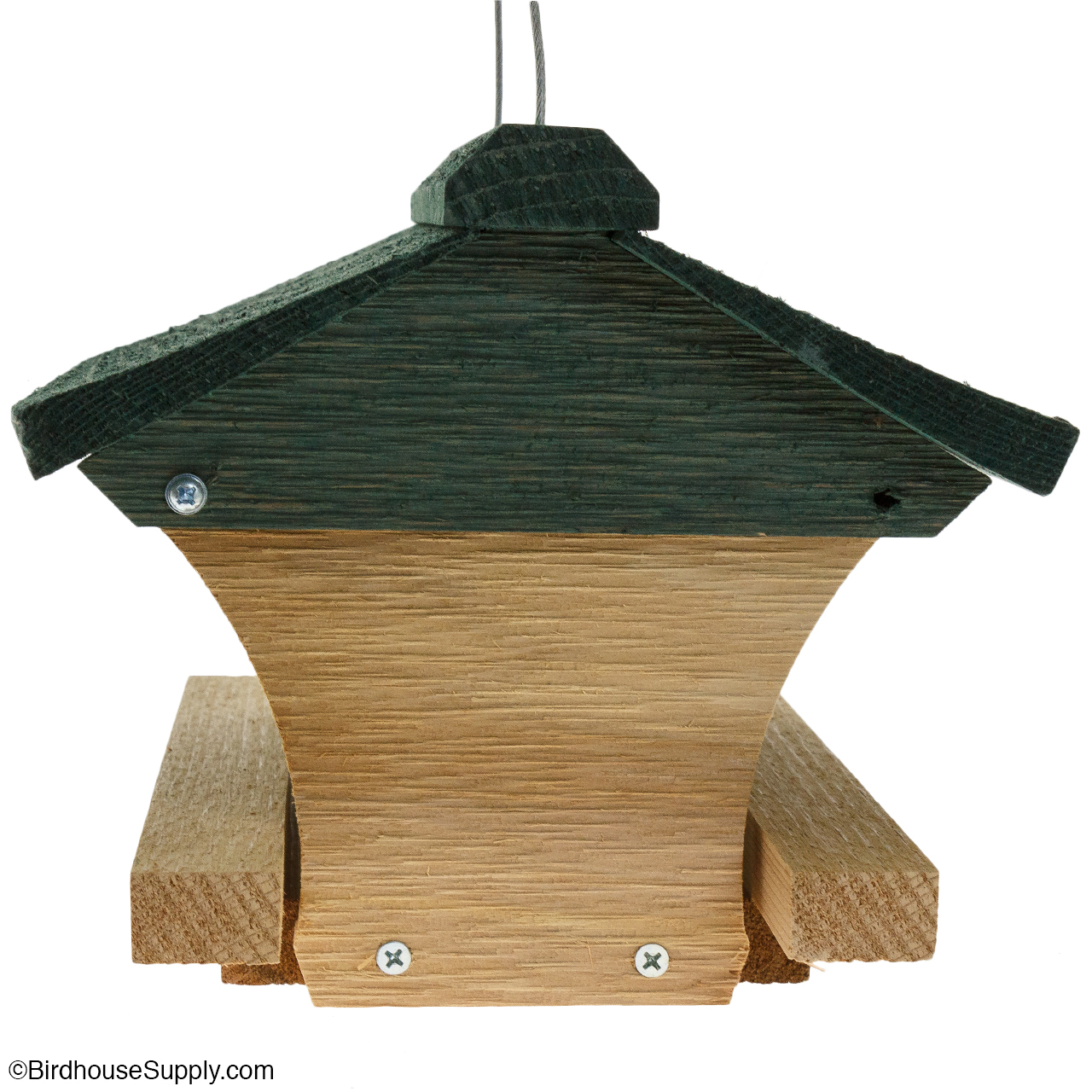 Songbird Essentials Red Cedar Hopper Feeder with Pivot Roof