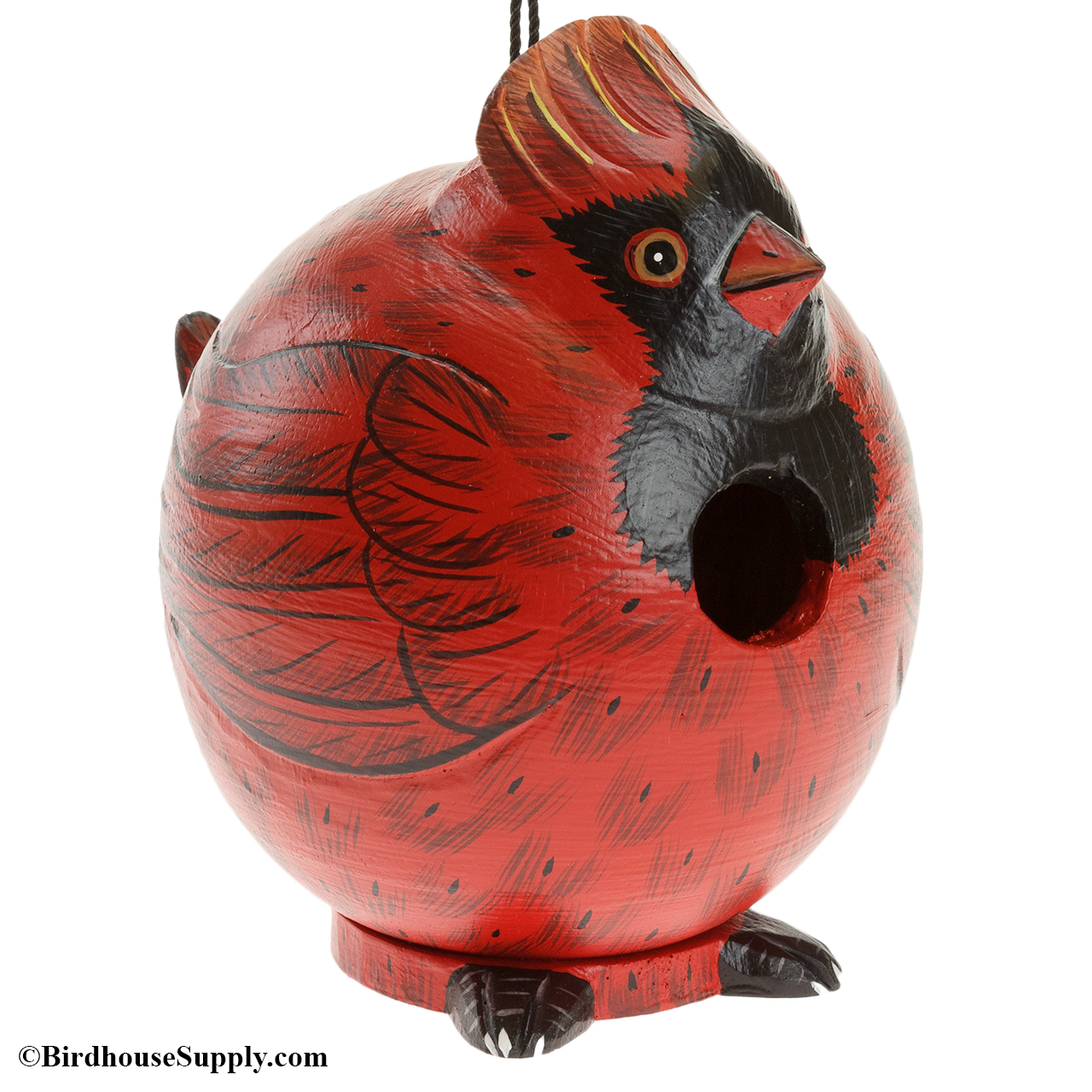 Gord-O Birdhouse   Woodpecker    Hand-carved & Painted  SE3880308 