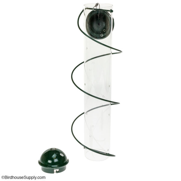 Songbird Essentials Green Spiral Finch Feeder - 17 inch