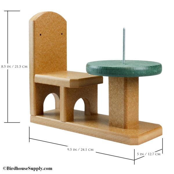 Songbird Essentials Recycled Table-Style Squirrel Feeder