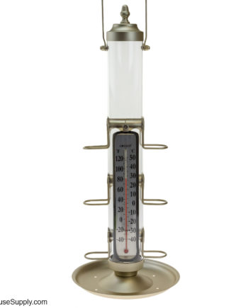 Conant Custom Brass Bird Feeder with Thermometer - 24 inch