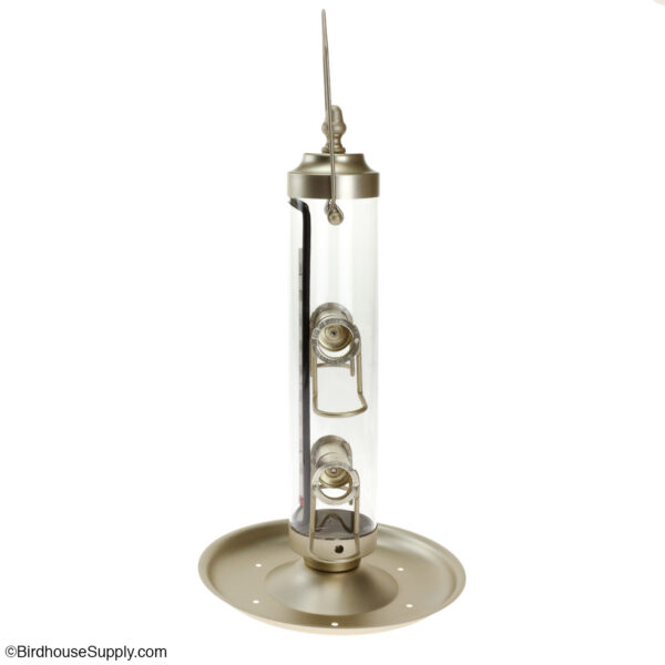 Conant Custom Brass Satin Bird Feeder with Thermometer - 18 inch