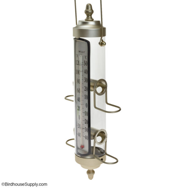 Conant Custom Brass Satin Bird Feeder with Thermometer - 1 lb