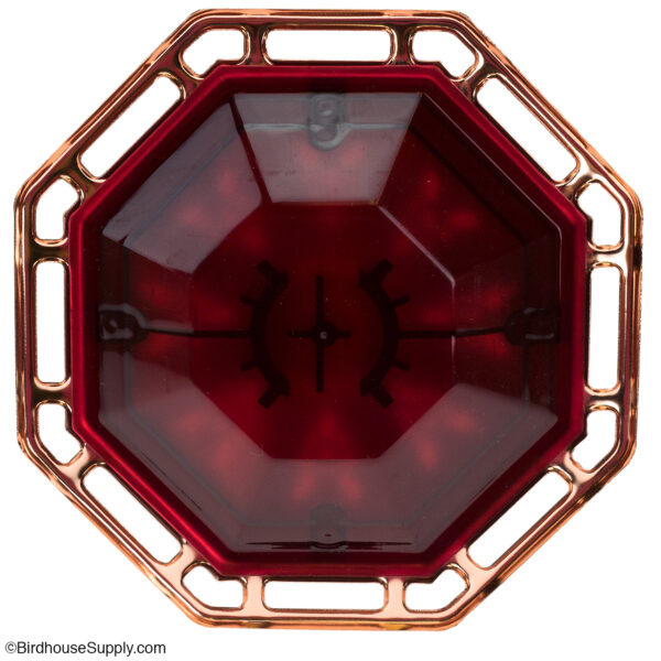 Schrodt Designs Faceted Glass Hummingbird Feeder - Ruby Red