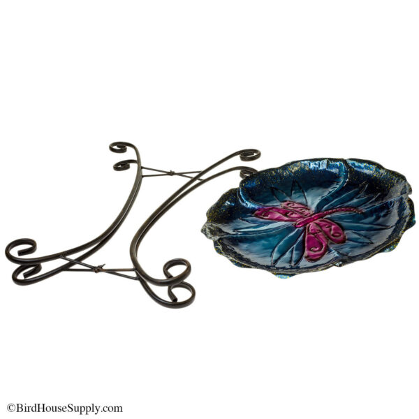 Regal Art & Gift Dragonfly Bird Bath with Stand