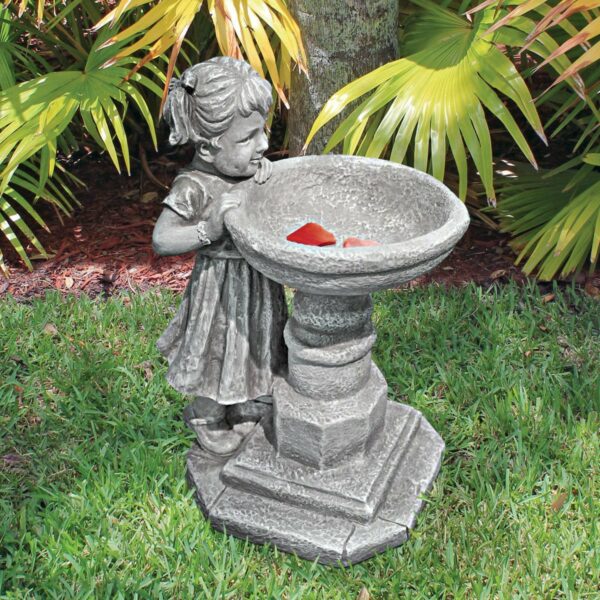 Design Toscano Georgina's Garden Gaze Bird Bath Statue