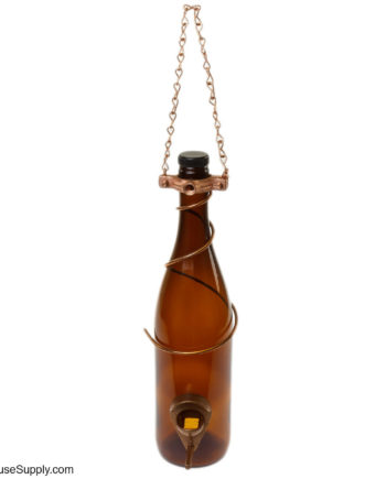 Bottles Uncorked Amber Wine Bottle Bird Feeder - Copper