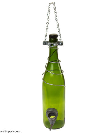 Bottles Uncorked Green Wine Bottle Bird Feeder - Silver