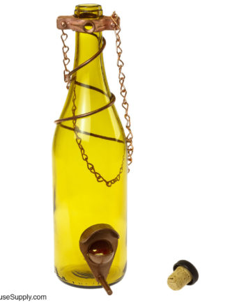 Bottles Uncorked Yellow Wine Bottle Bird Feeder - Copper
