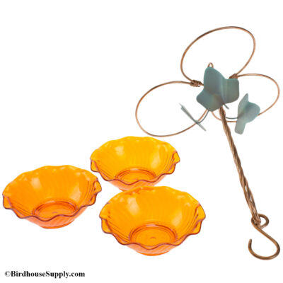 Songbird Essentials Copper Oriole Jelly Feeder - Triple Cup